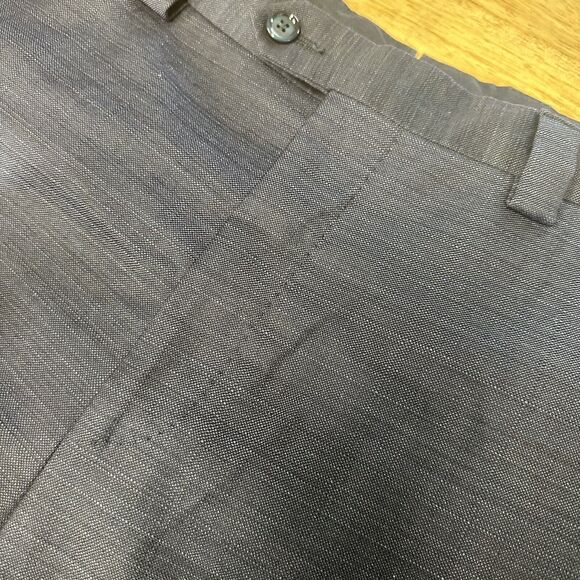 Sartore Reda Dress Pants Men’s 36X30 Straight Leg Blue 100% Wool Flat Front - Picture 7 of 13